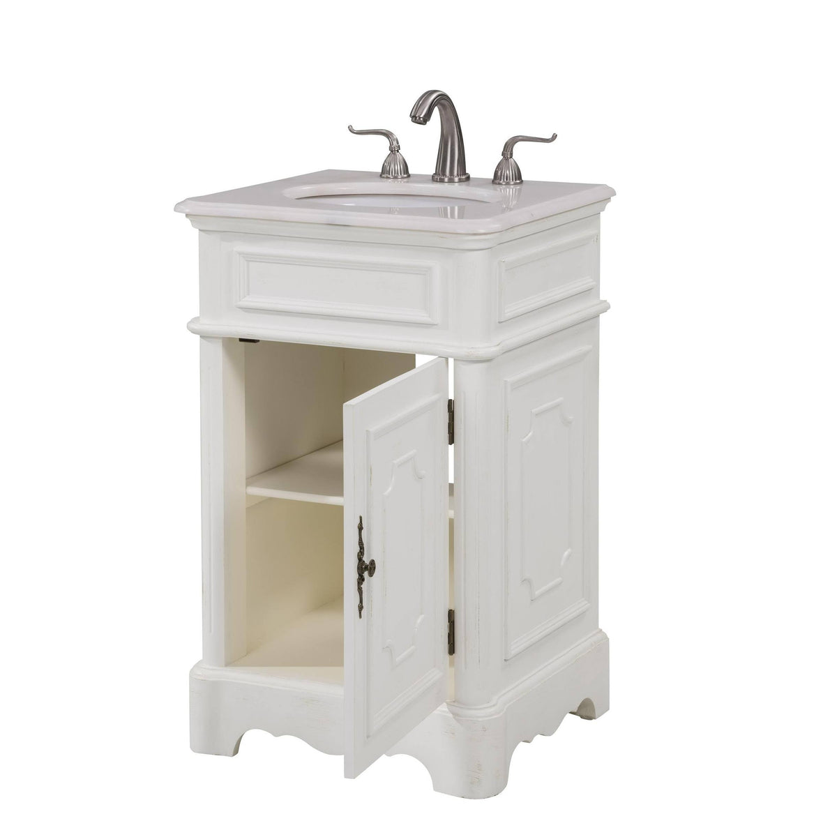 Bathroom Vanity Cabinet Set with Marble Top Q580534