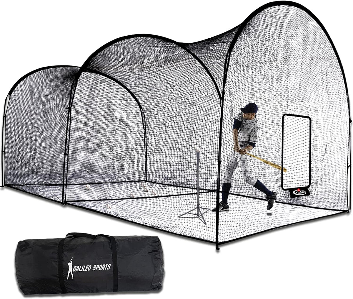 Portable Baseball Batting Cage with Frame and Poles M239