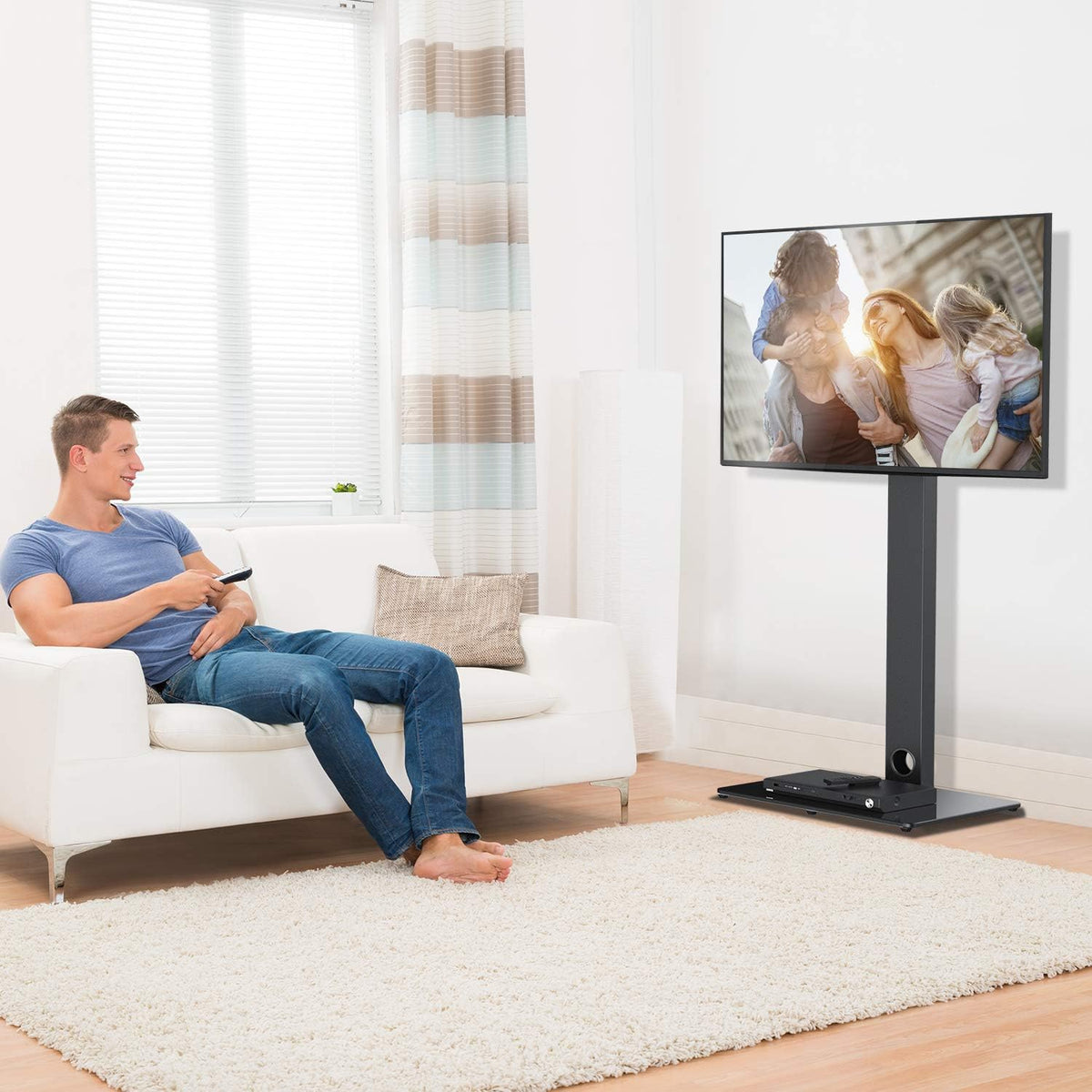 Universal Floor TV Stand with Swivel Mount for 32-65 inch TVs D345