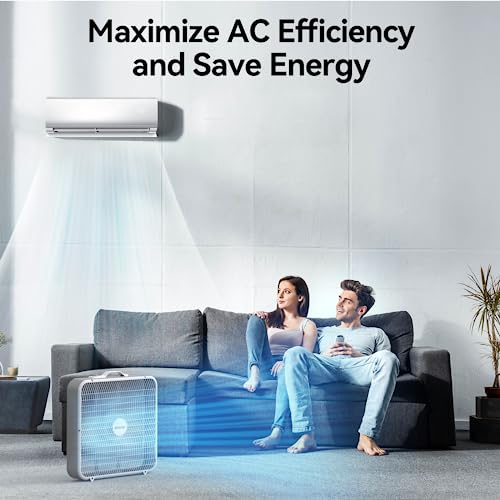 20 Inch 3-Speed White Box Fan (2 Pack) Z241986