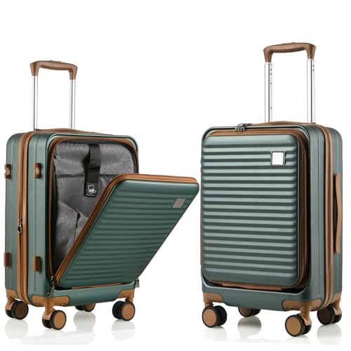 Black 20-Inch Hardside Carry On Luggage with Spinner Wheels TSA Lock T4992