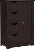 Gray 4 Drawer Bathroom Floor Cabinet J21679