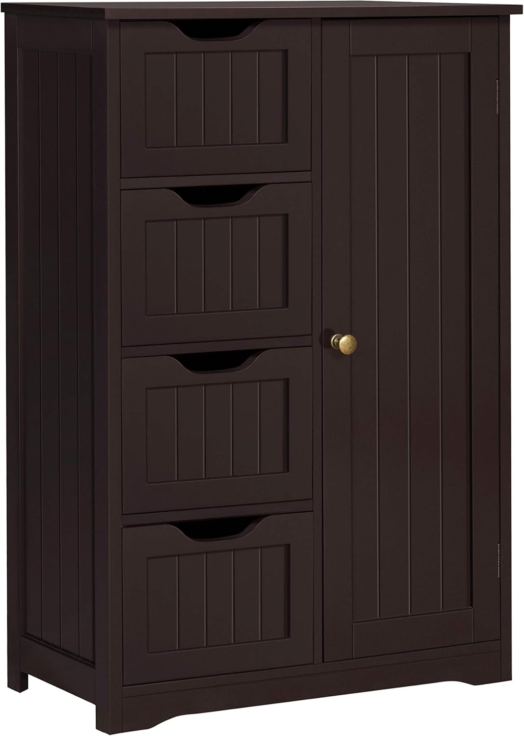 Gray 4 Drawer Bathroom Floor Cabinet J21679