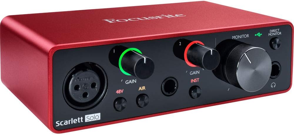 3 Studio Monitors (Pair) with Audio Interface & Cable Bundle I84335