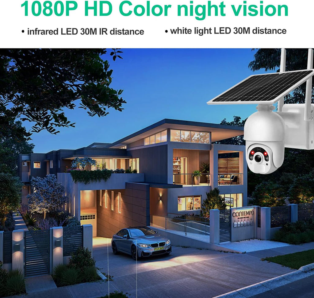 Wireless Solar Security Camera with 1080P Night Vision H625