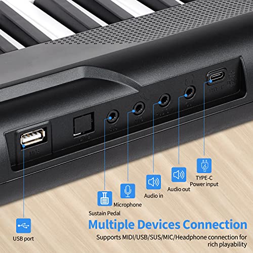 88 Key Semi Weighted Digital Piano with Bluetooth MIDI V3651