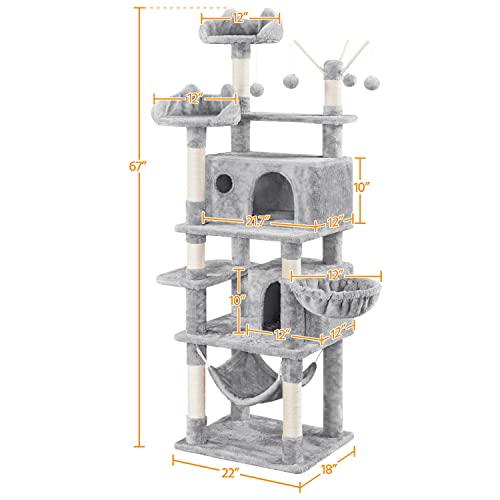 67in Multi-Level Cat Tree with Scratching Post Z327