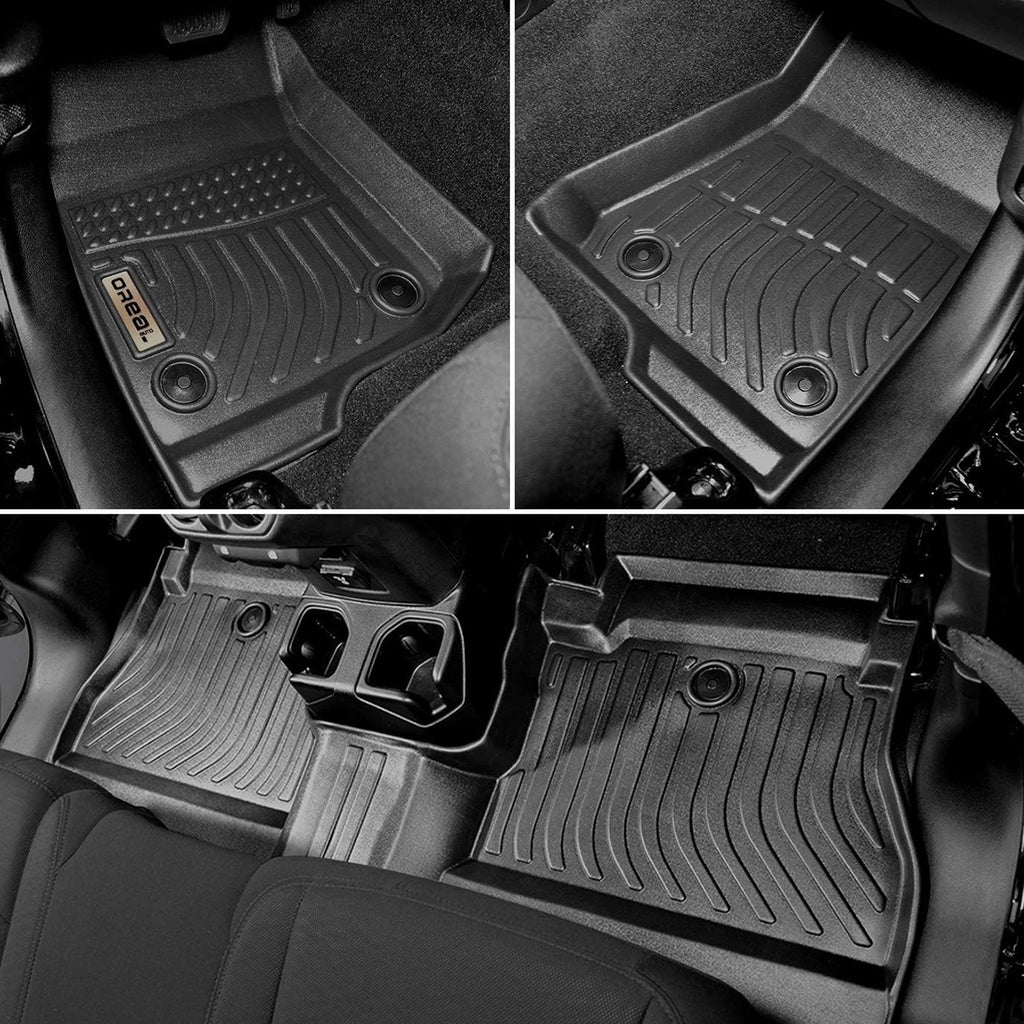 Black Floor Mats Liners Front Rear Carpet N67547
