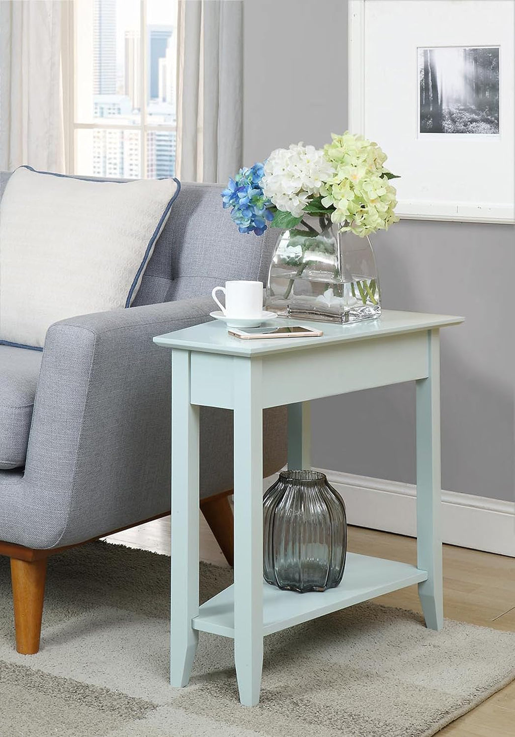 Cherry Wedge End Table L645
