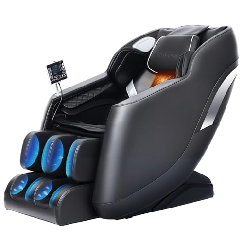 Black Full Body Massage Chair with Zero Gravity, Airbags, Rollers, Bluetooth, Heater H929