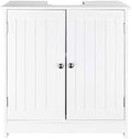 Bathroom Floor Storage Cabinet with Shelf and Double Doors Z626