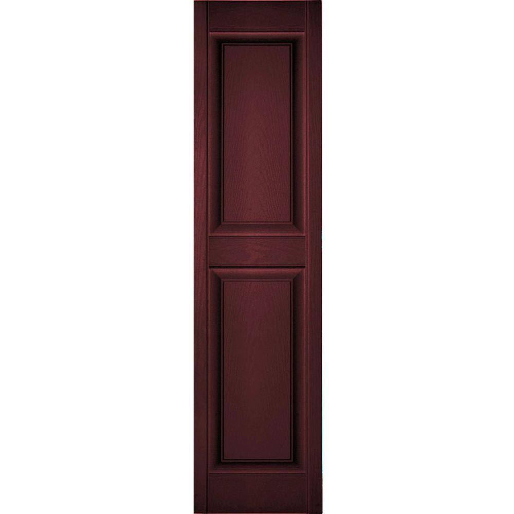 14 3/4x22W x 55x22H Vinyl Raised Panel Shutters Y498