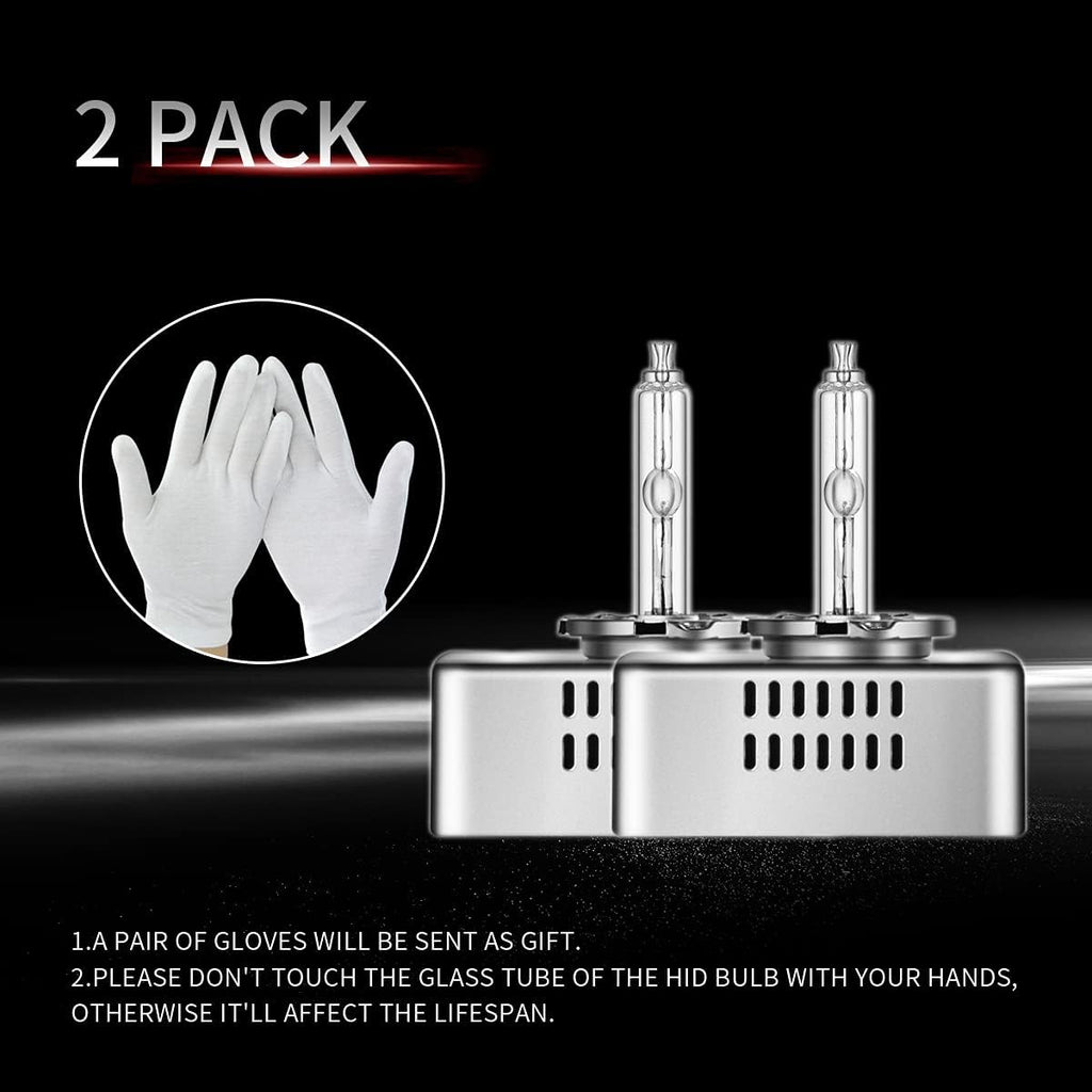 Xenon Headlight Bulbs 25W 6000K Diamond White 12V Pack of 2 V86773