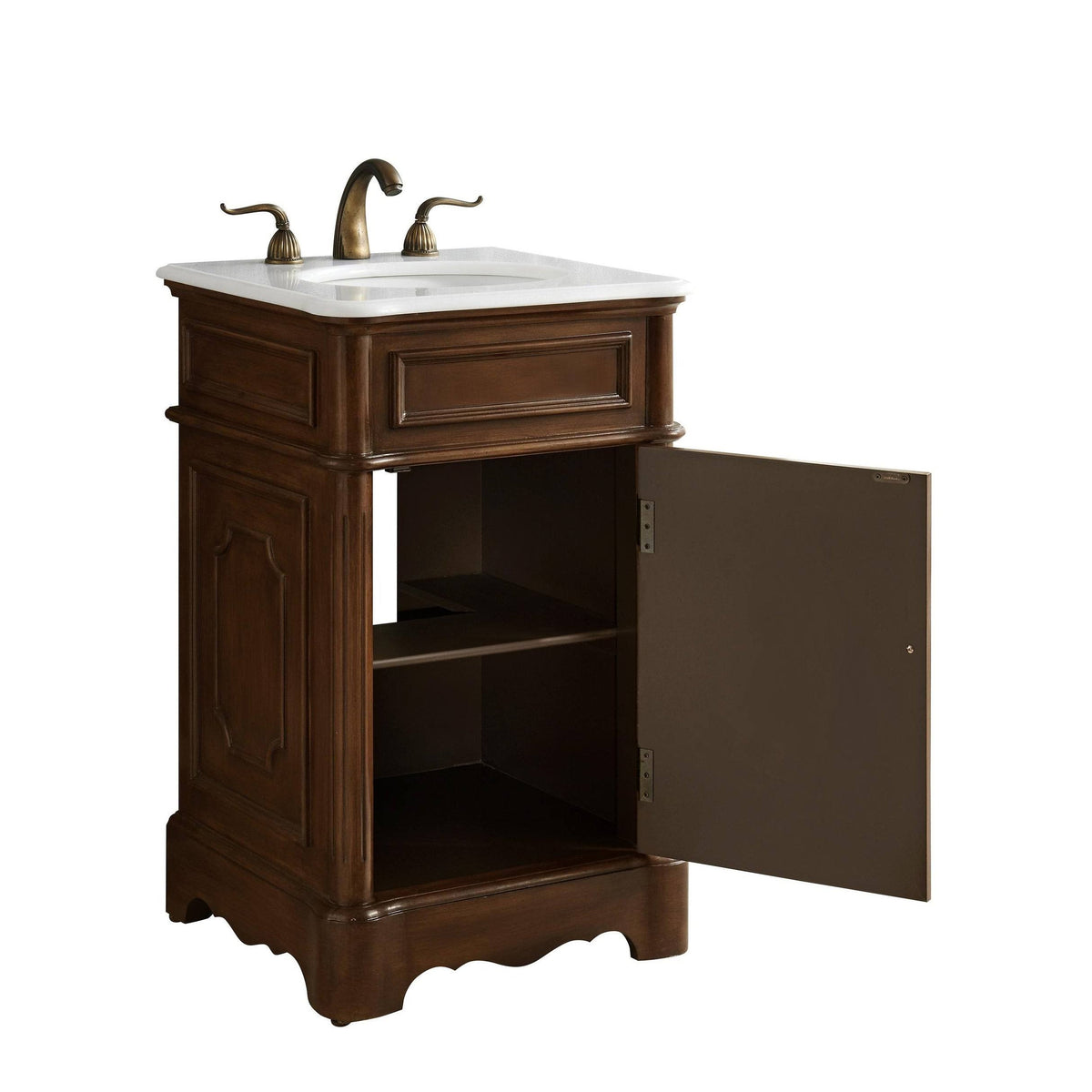 Bathroom Vanity Cabinet Set with Marble Top Q580534