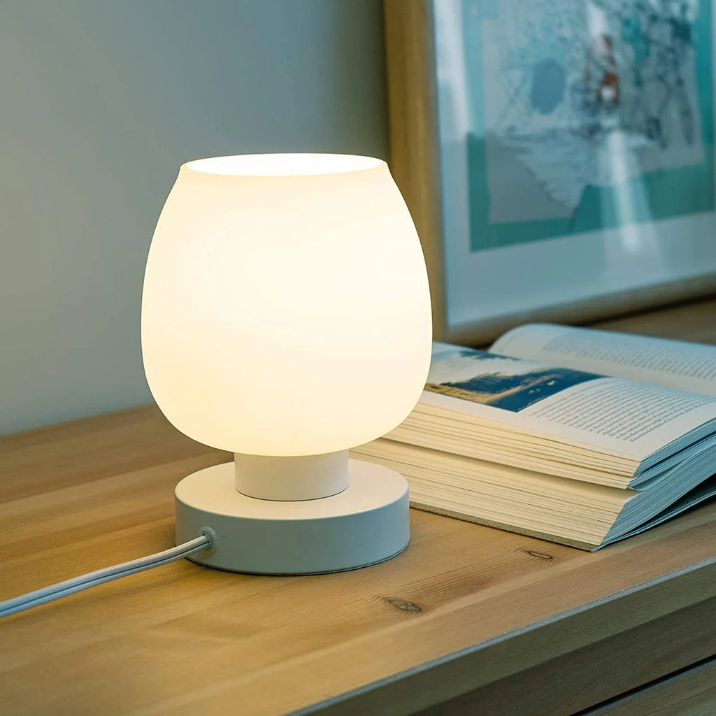 Touch Control Table Lamp with Glass Lamp Shade R240