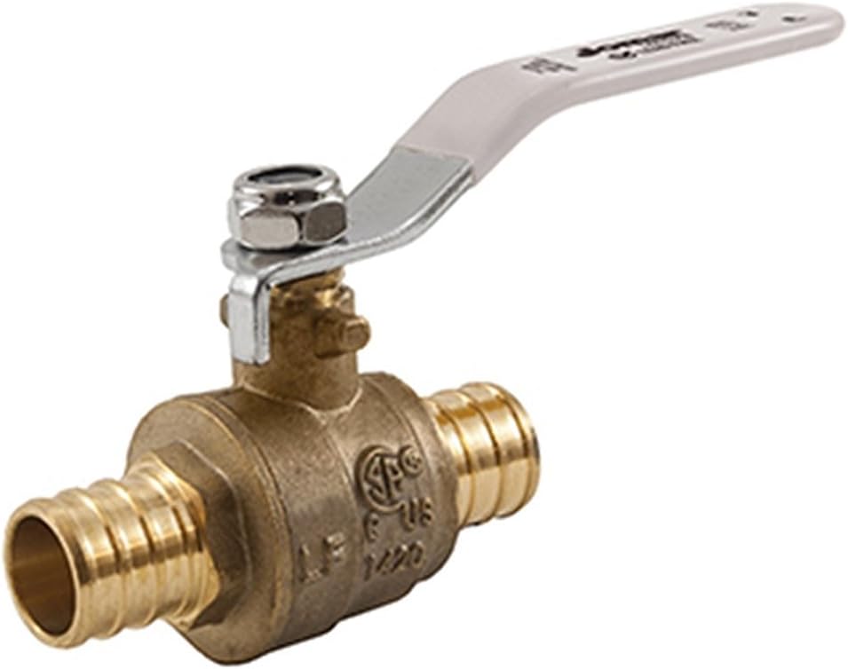 1/2" PEX Brass Ball Valve, Lead Free, Pack of 10 U163