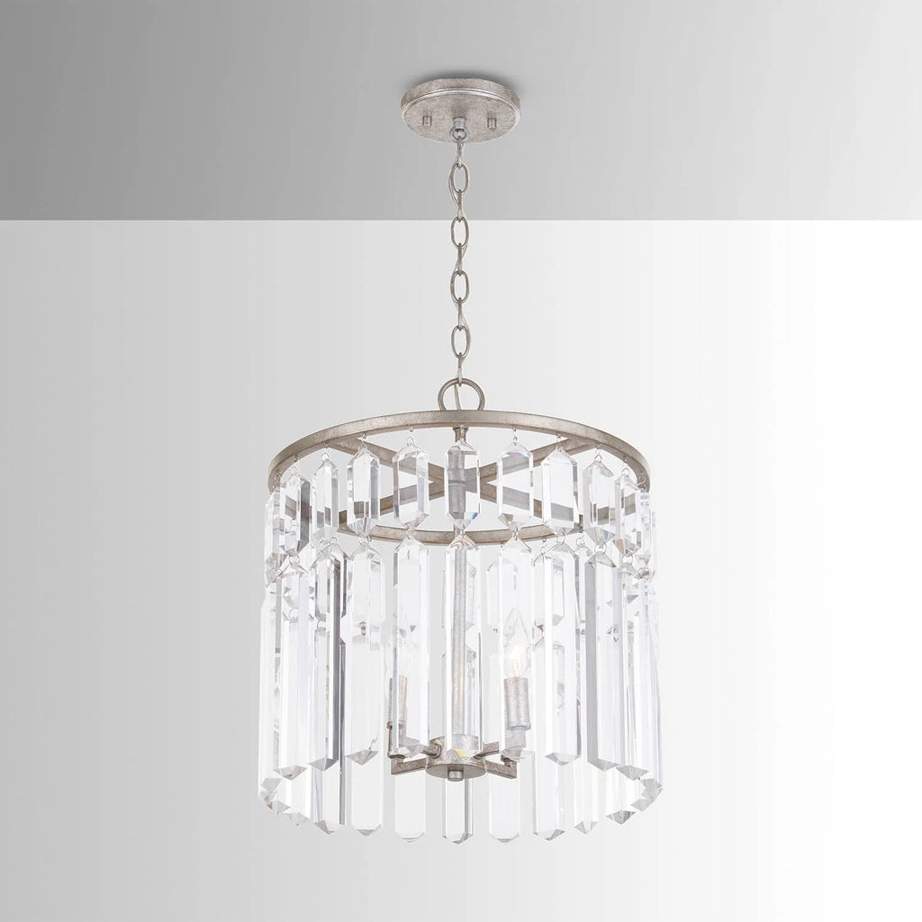 Antique Silver Semi Flush Mount Light X505