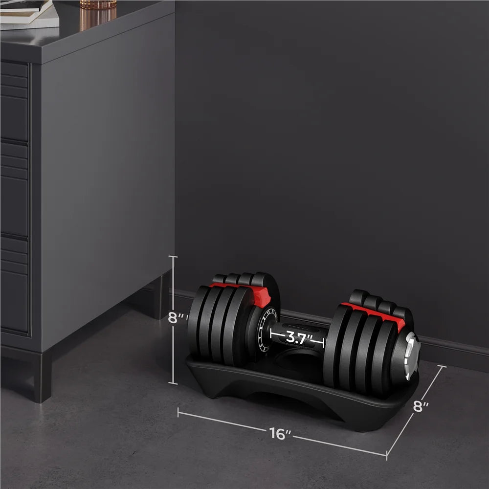 Adjustable Dumbbell Set with Tray F53720