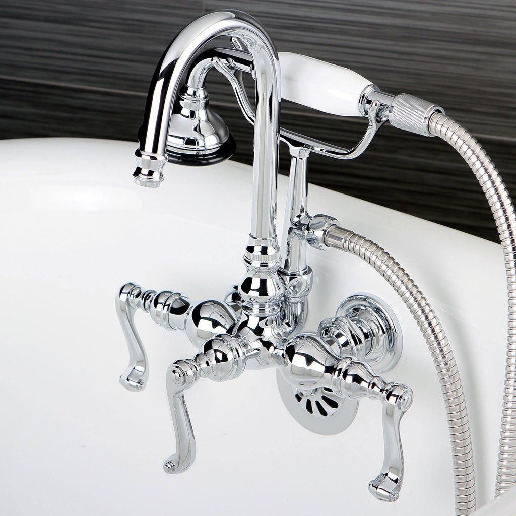 Satin Nickel Wall Mount Clawfoot Tub Faucet S976