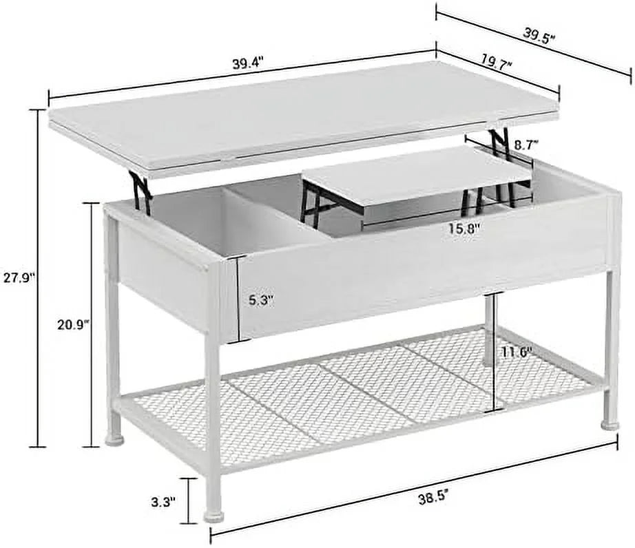 Lift Top Coffee Table White O50525