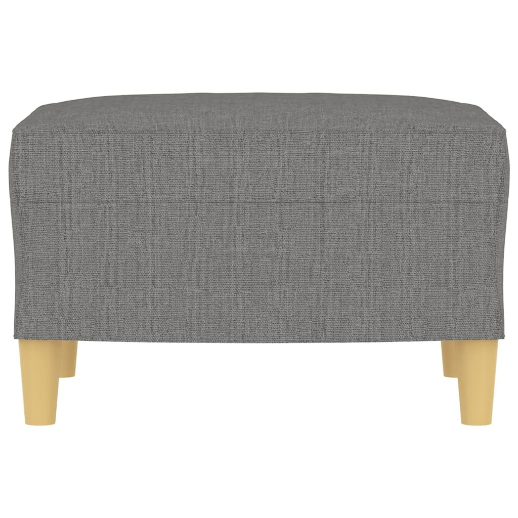 Fabric Padded Ottoman with Wood Legs Stool U362