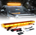 47 Inch COB LED Amber Rooftop Emergency Strobe Lights Bar with Adjustable Mounting Brackets S724