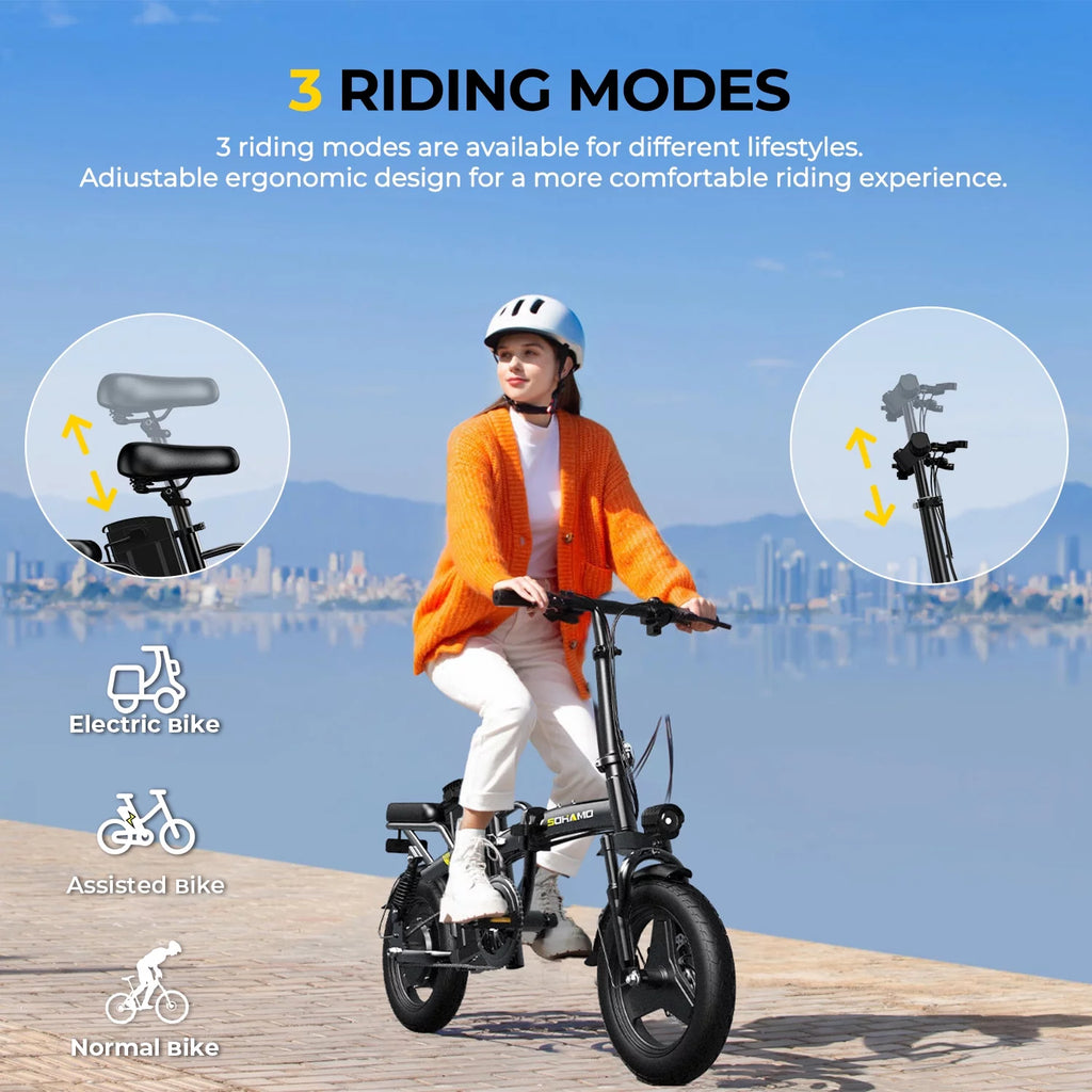 Electric Bike with 400W Motor 48V 13Ah Removable Battery Folding M33522