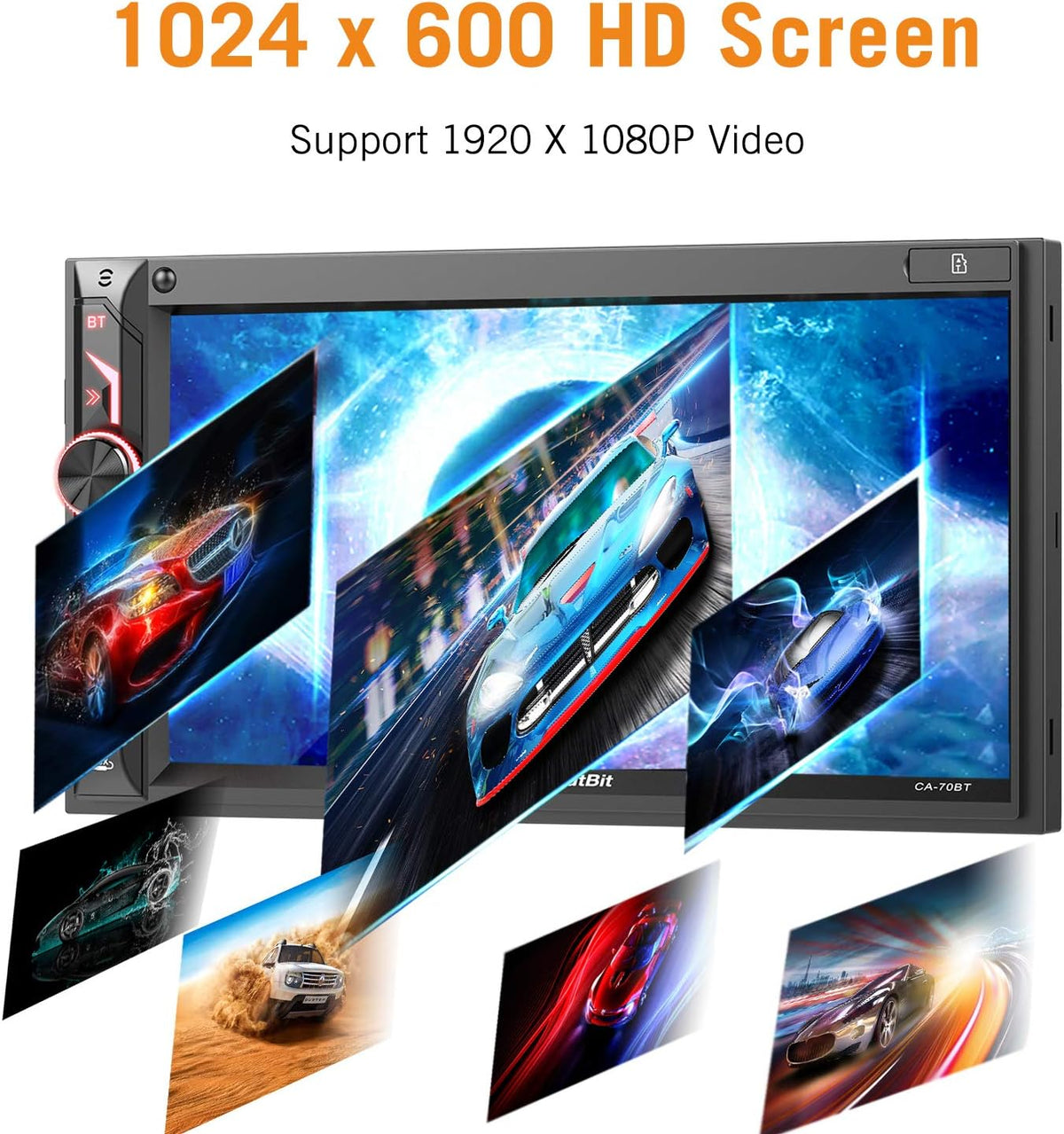 7 inch Double Din Digital Media Car Stereo Receiver with Bluetooth 5.0 Touch Screen Q895152