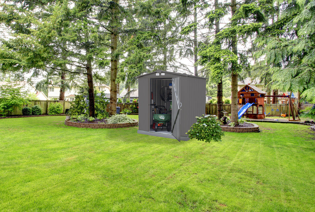 6 x 5 ft Galvanized Steel Storage Shed P112730