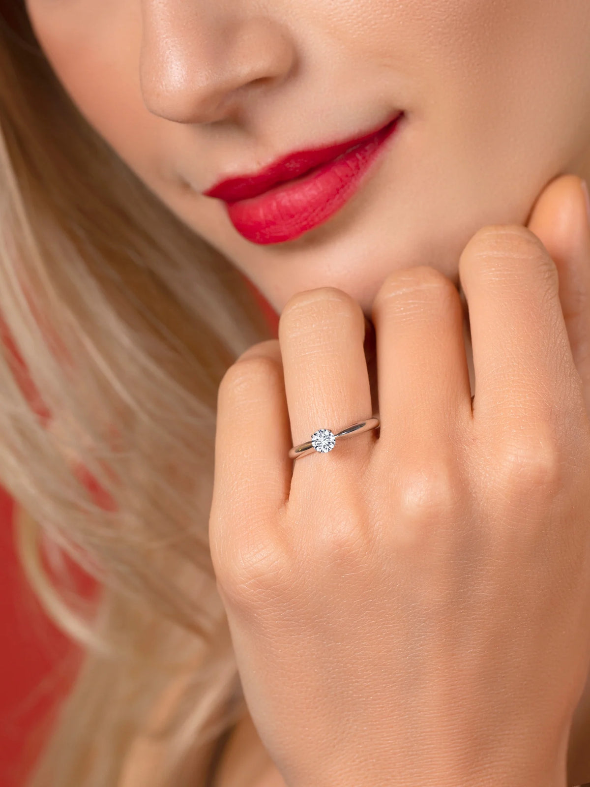 14K White Gold Solitaire Engagement Ring C69047