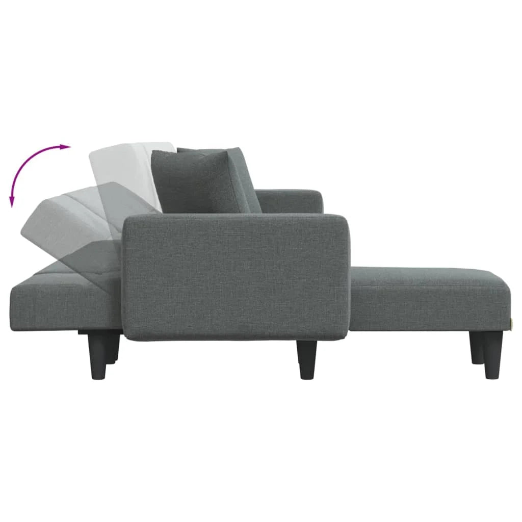 Dark Gray L-shaped Sofa Bed I1632