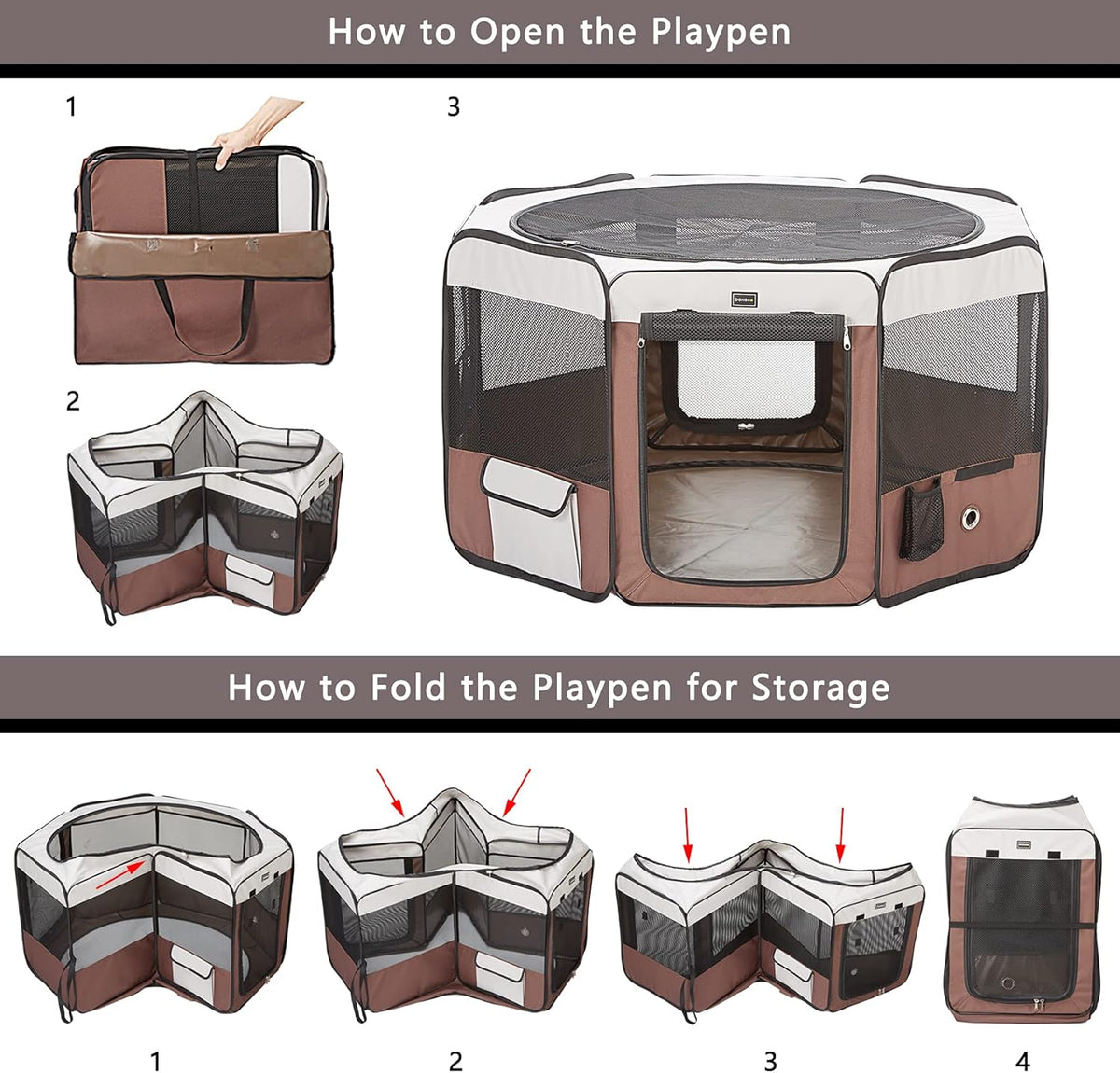 Portable Dog Playpen with Carrying Case X323