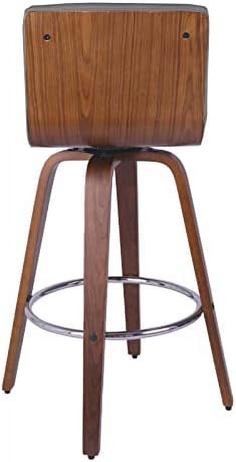 Swivel Stool with Back Set of 2 PU Leather Counter Height Stool E44713
