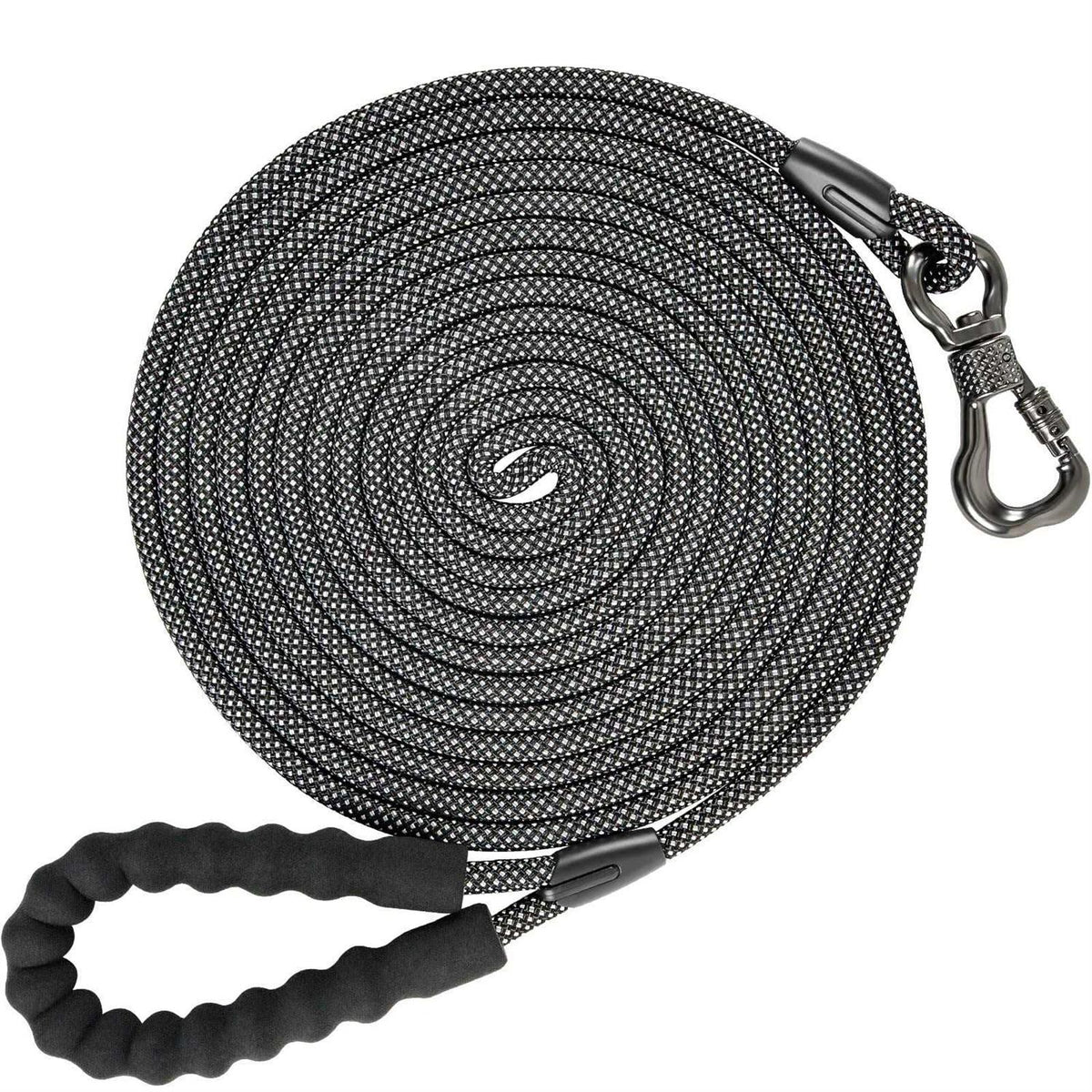Rope Dog Leash with Lockable Hook and Padded Handle G986576