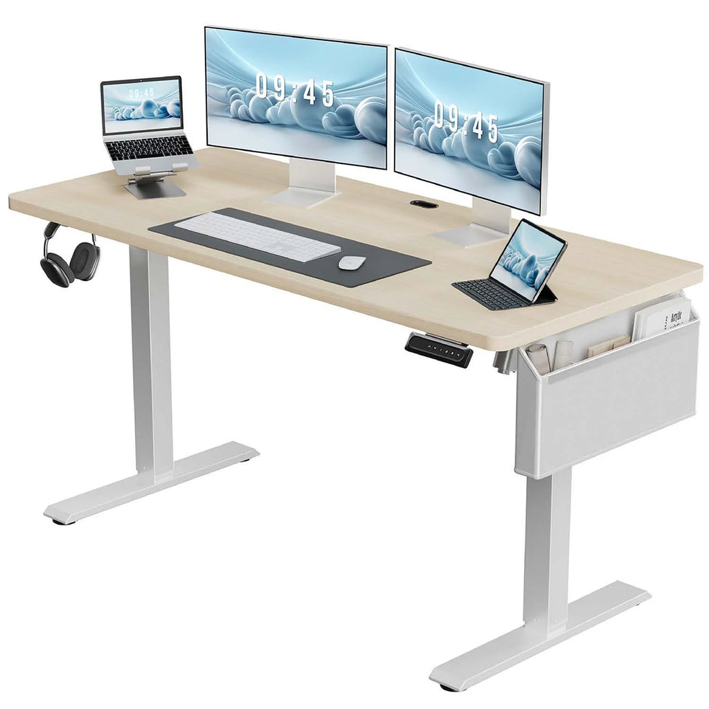 55" x 24" Height Adjustable Electric Standing Desk with Storage Pocket A2998