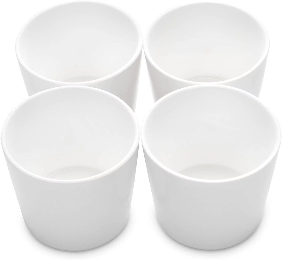 4 Piece White Ceramic Planter Pots D900876