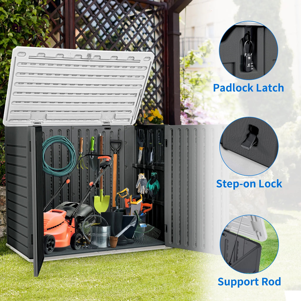 Weather Resistant Resin Storage Shed 35 Cu ft V376664