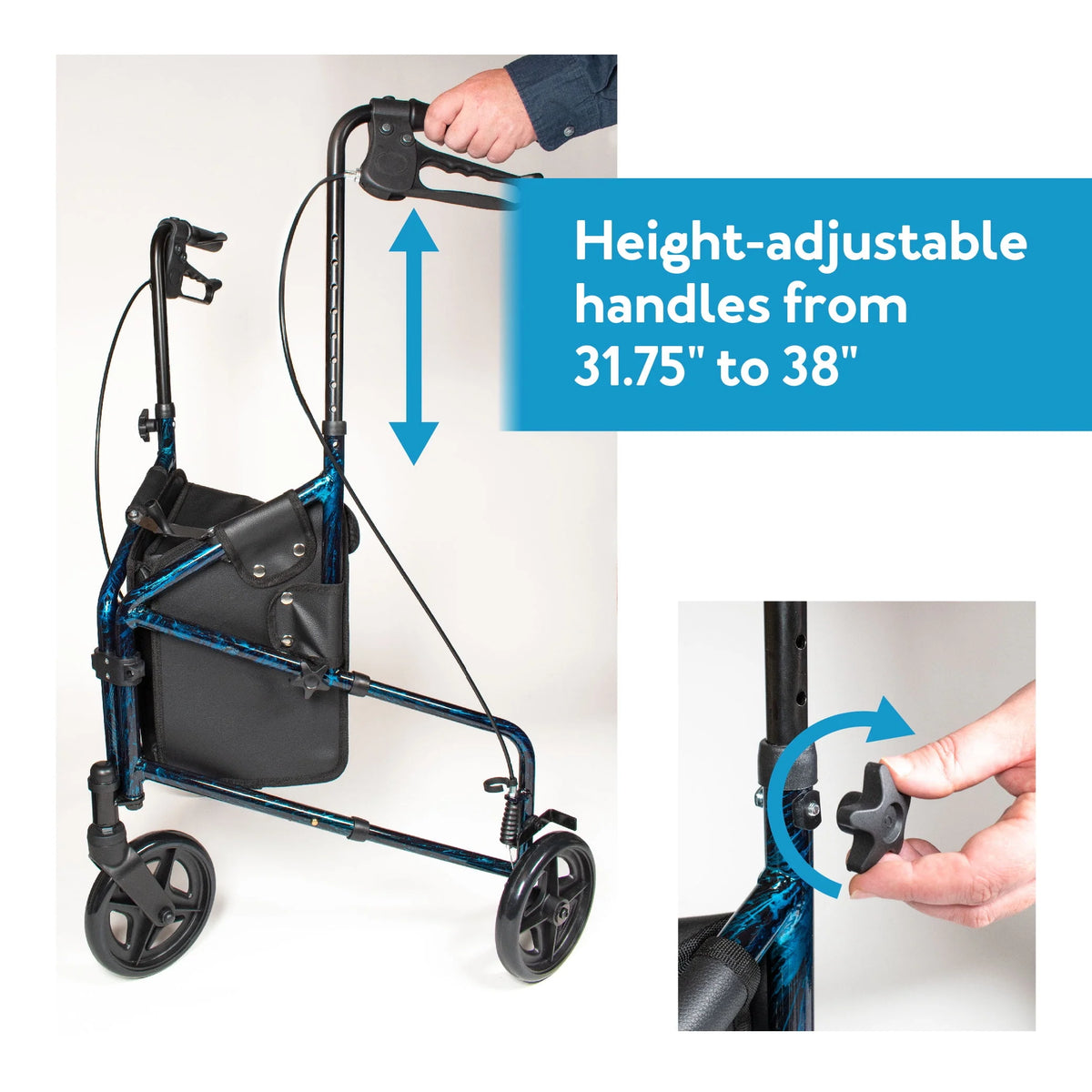 Aluminium 3 Wheel Rollator Walker Q4631