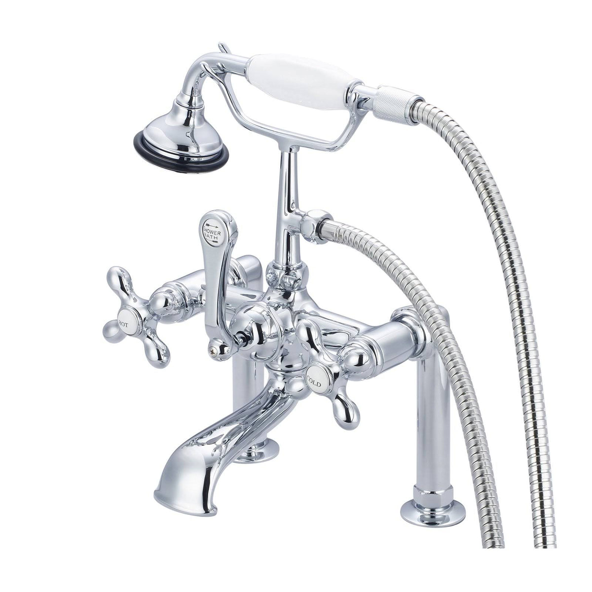 Vintage Classic 7-Inch Spread Deck Mount Tub Faucet with Handheld Shower H95655