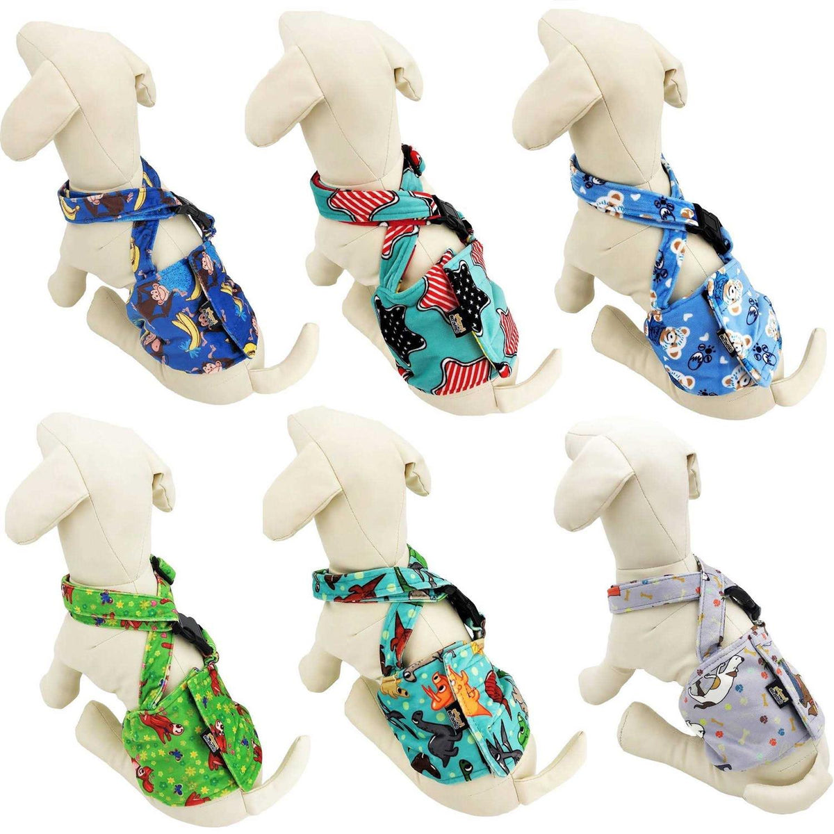 Washable Fleece Dog Diaper with Suspender V763947