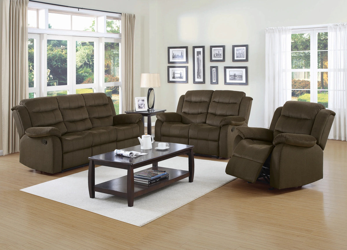 Olive Brown Motion Loveseat Q8048