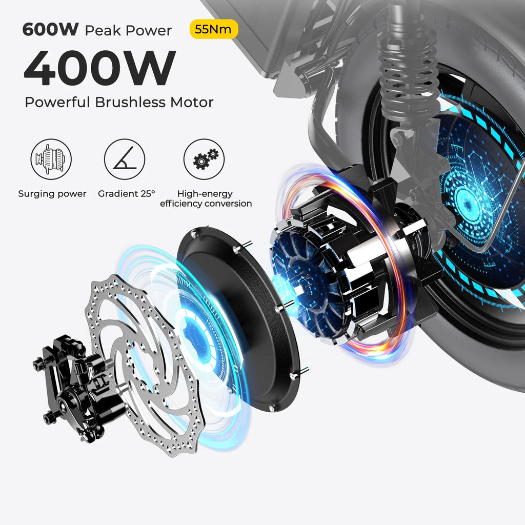 Electric Bike with 400W Motor 48V 13Ah Removable Battery Folding M33522