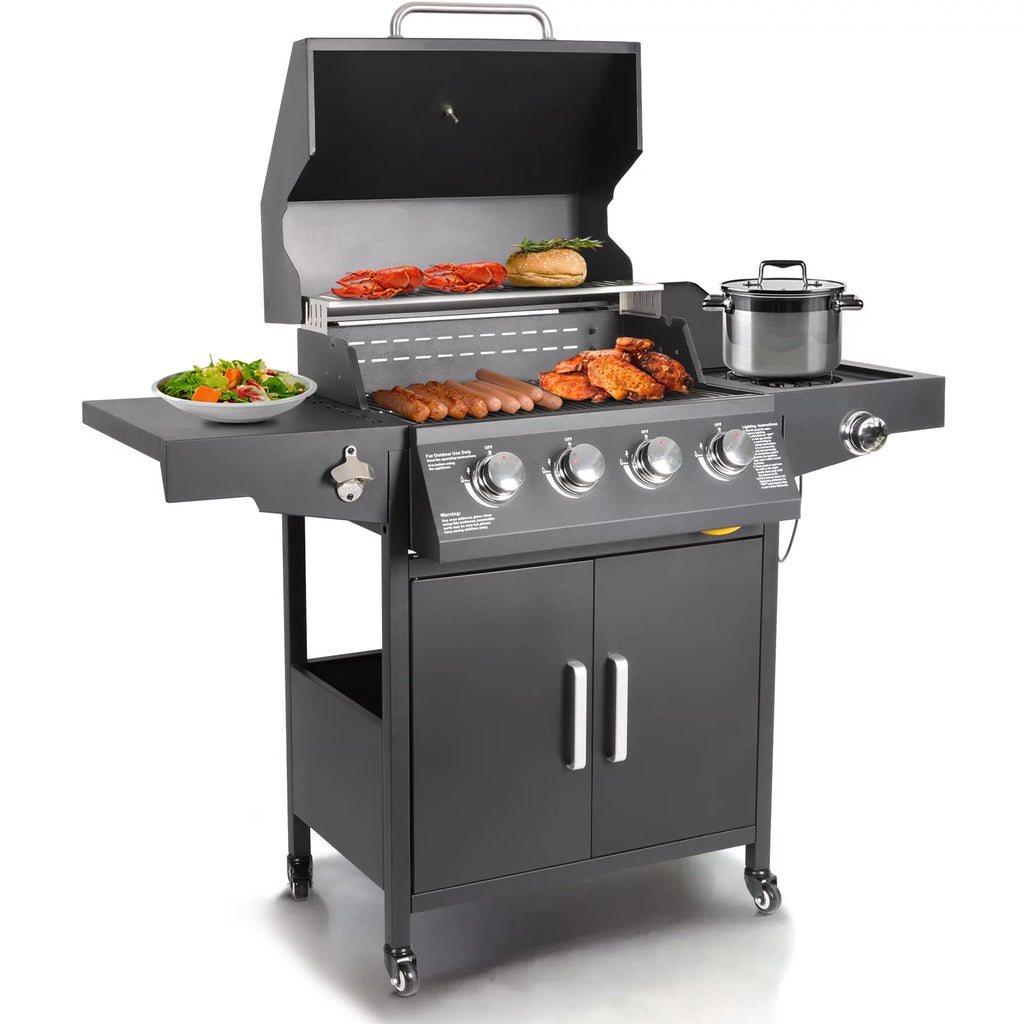4-Burner Propane Gas Grill with Side Burner G688