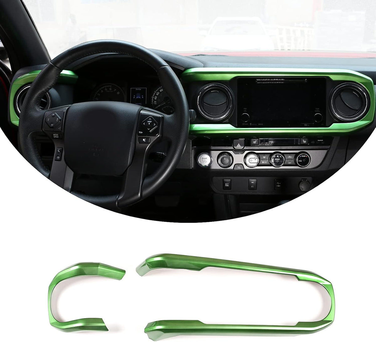 Car ABS Dashboard Panel Cover Trim Stickers (red) D624981