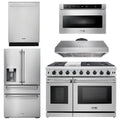 48 Propane Gas Range, Range Hood, Dishwasher, Refrigerator with Water and Ice Dispenser, Microwave I3322