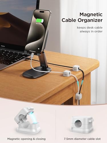 6 Pack Magnetic Adjustable Cable Clips O966145