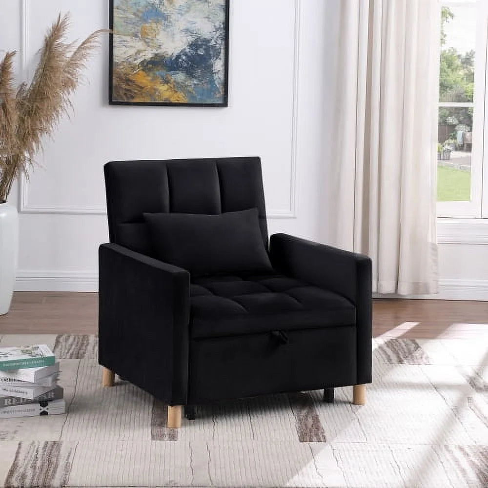 Convertible Sleeper Sofa Chair Bed with Pillow K24518