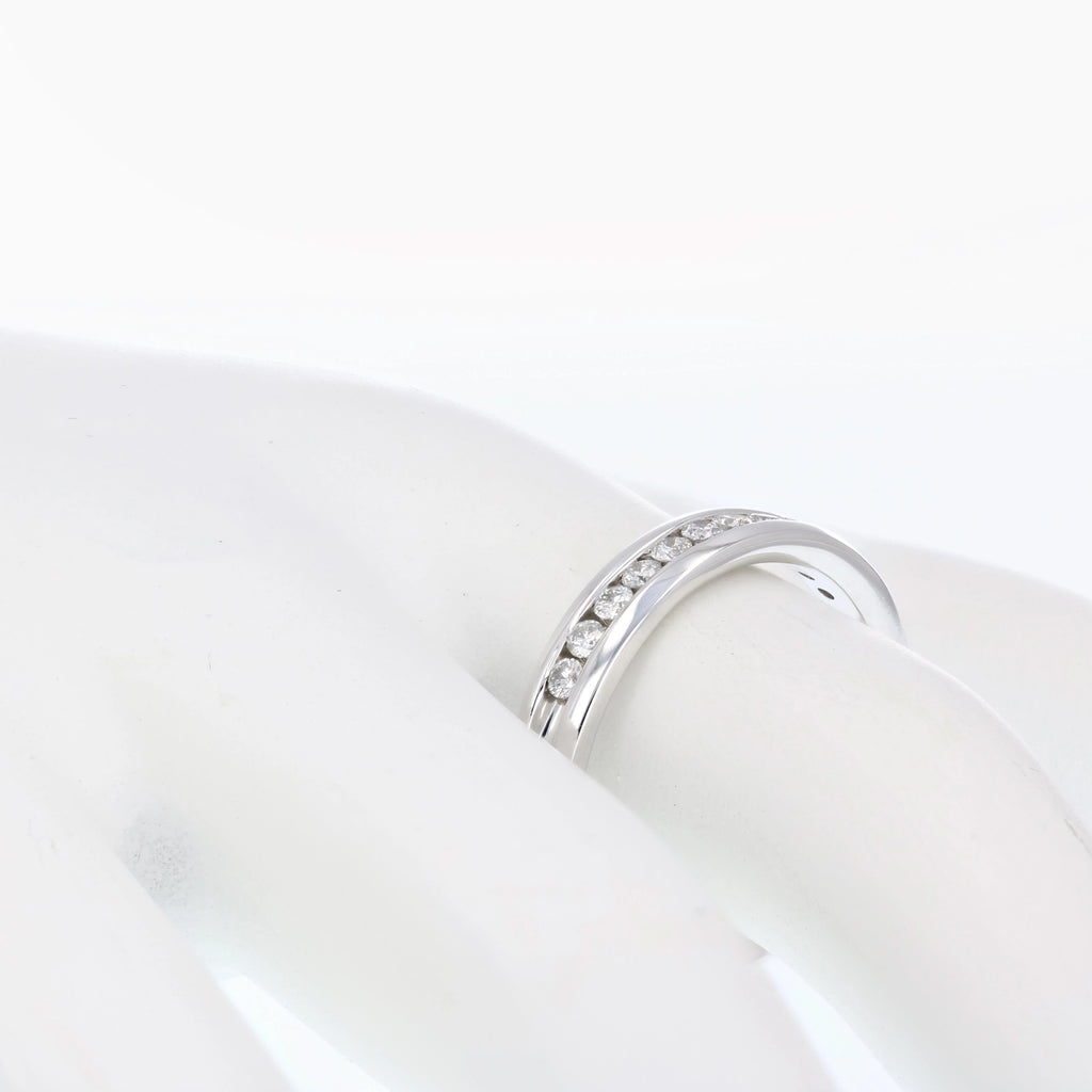 14K White Gold Diamond Bridal Band Comfort Fit B9040