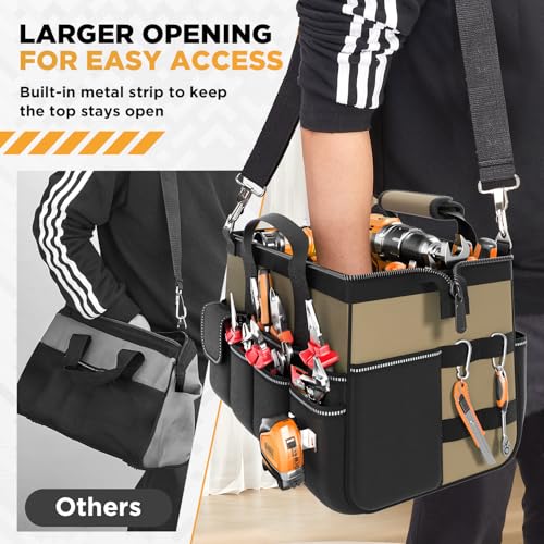 15.5 Inch 17-Pocket Portable Tool Bag with Adjustable Strap E27191