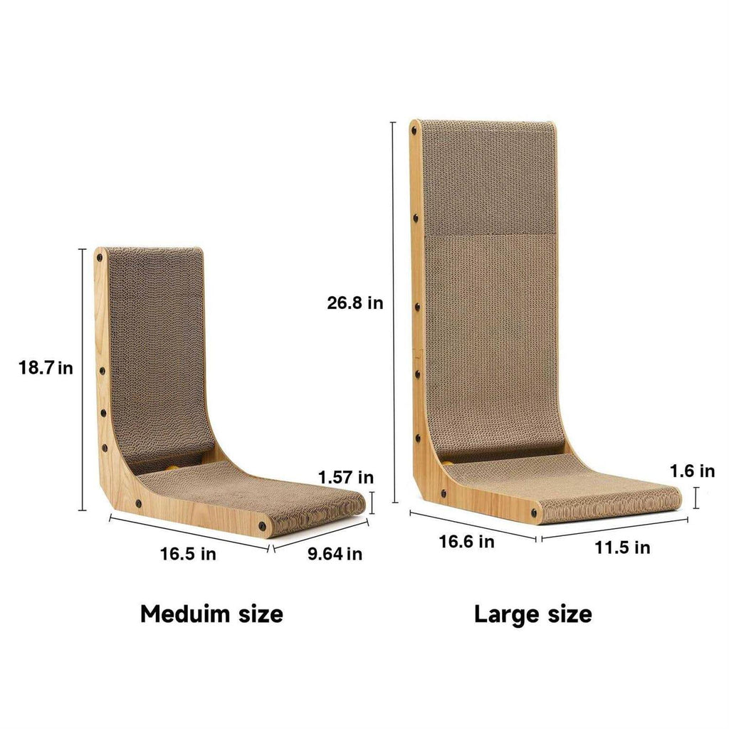 26.8 Inch L Shape Wall Mounted Cat Scratcher O498